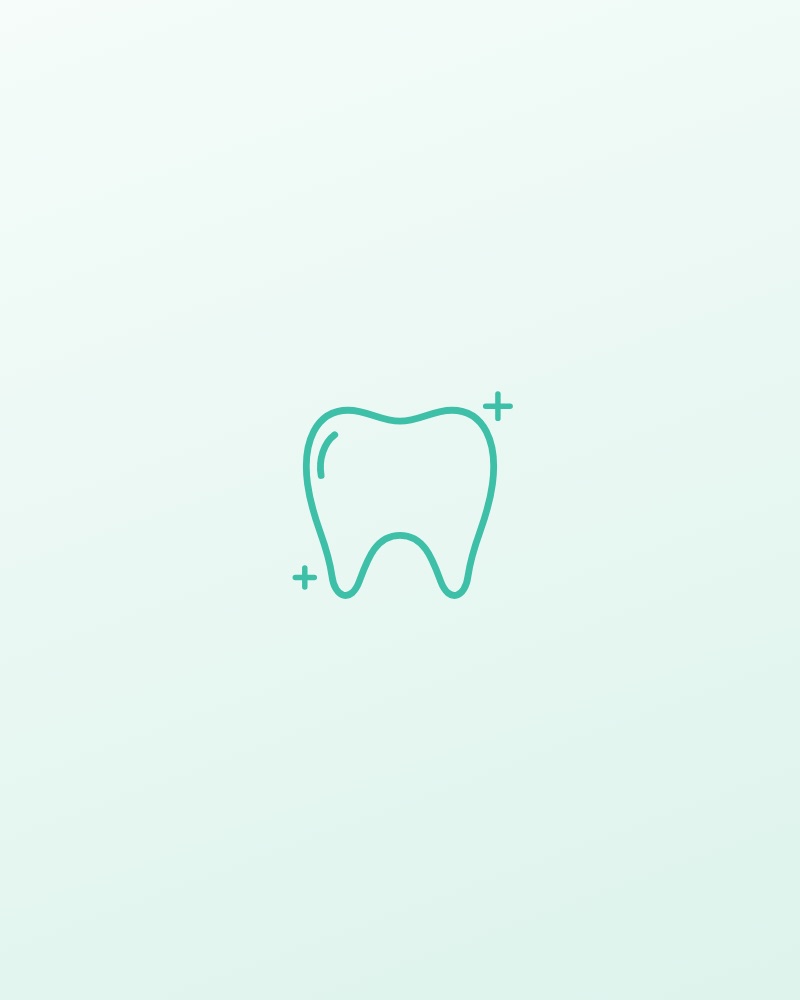 Tooth icon illustrating a calm, reassuring dental visit for worried parents and children