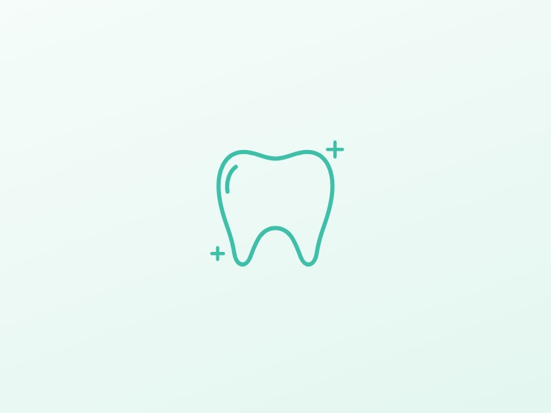 Tooth icon illustrating a child’s first dental visit